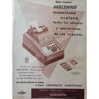 Cartel Retro Maquina Sumadora Underwood Sundstrand 1950s /7 segunda mano   México 