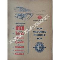 Cartel De Fabrica Mantequera Acco. Manteca Inca 1964 745 Mon, usado segunda mano   México 