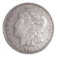 Usado, Moneda 1 Dólar Morgan Plata Ley 900 Año 1921 Sin Ceca  segunda mano   México 