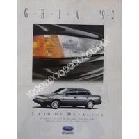 Cartel Retro Autos Ford Ghia ( Topaz ) 1992 /n999 segunda mano   México 