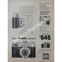 Cartel Camaras Kodak Retinette Retine Reflex S 1950s 546 segunda mano   México 