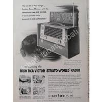 Cartel Retro Radios Rca Victor Strato World 1950s /381 Raro segunda mano   México 