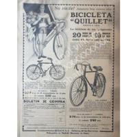 Cartel Retro Bicicletas Quillet 1930 segunda mano   México 