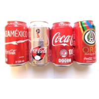 4 Latas Coca Cola Oro Londres 2012 Toluca, Fuerza Rusia 2018 segunda mano   México 