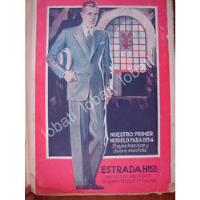 Usado, Cartel Vintage Sastreria Estrada Hermanos. 1934. Modas /raro segunda mano   México 