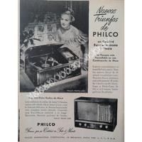Cartel Retro Radios Y Tocadiscos Philco 1940s290 segunda mano   México 