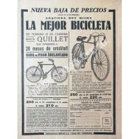 Cartel Retro Bicicletas Quillet 1914 /españa, usado segunda mano   México 
