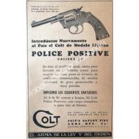 Cartel Retro Armas. Revolver Colt C.32. 1927, usado segunda mano   México 