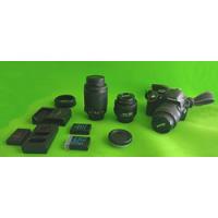  Nikon Kit D3200 + 3 Lentes + 3 Baterías Dslr Color  Negro, usado segunda mano   México 