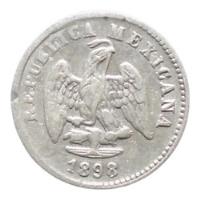 México 5 Centavos Go. R 1898 Plata * Mula Águila 1 Peso Oro segunda mano   México 