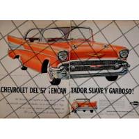 Afiche Retro  Autos Chevrolet Belair Sport 1957 -1047, usado segunda mano   México 