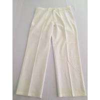 Pantalon Caballero Blanco Lino Fino 34x32, usado segunda mano   México 