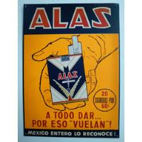 Antiguo Anuncio En Lámina De Cigarros Alas Publicidad, usado segunda mano   México 