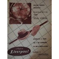 Cartel Antiguo Tiendas Liverpool Y Reloj Certina 1964, usado segunda mano   México 