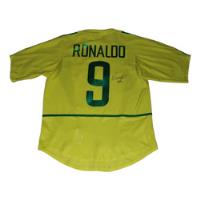 Jersey Brasil Mundial 2002 Local Firmada Ronaldo Nazario R9 segunda mano   México 