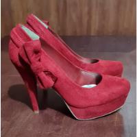 Zapatillas Elegantes De Plataforma Rojo Andrea Moda segunda mano   México 