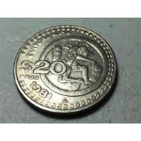 Moneda Coleccionable Cultura Maya De 20 Pesos 1981, usado segunda mano   México 
