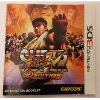  Super Street Fighter Iv 3d Edition  Sólo El Manual Booklet, usado segunda mano   México 