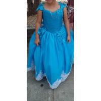 Vestido Azul Turquesa De Boutique Princesa En Buen Estado segunda mano   México 