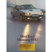 Catálogo Agencia 1984 Ford Mustang Svo Usa segunda mano   México 