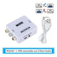 Convertidor Adaptador De Video Audio Rca A Vga Mini (nuevo) segunda mano   México 