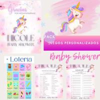 Juegos Imprimibles Personalizados Baby  Shower  Unicornio segunda mano   México 