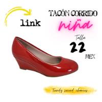 Usado, Zapatos Rojos Tacón Corrido Link Niña. La Segunda Bazar segunda mano   México 