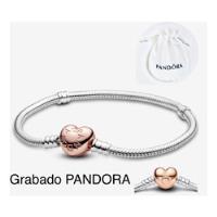 Pulsera Ser Bro Cor R Compatible Marca Pandora,plata+bolsa segunda mano   México 