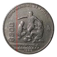 Usado, Moneda 200 Pesos 1986 Mexico Copa Mundial De Futbol Fifa segunda mano   México 