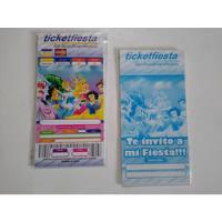 15 Invitaciones Impresas Ticket Fiesta Princesas Disney, usado segunda mano   México 