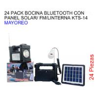 24 Pack Bocina Bluetooth Con Panel Solar/ Fm/linterna Kts-14, usado segunda mano   México 