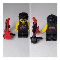 Lego Original Rockero #3 Cabello Negro Con Atril Y Guitarra segunda mano   México 