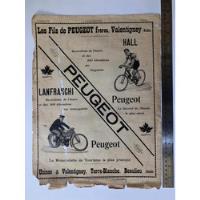 Antigua Publicidad Peugeot Motocicleta Bicicleta 1903, usado segunda mano   México 