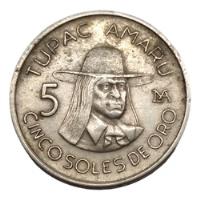 Moneda Del Perú 5 Soles De Oro Tupac Amaru Año 1975 segunda mano   México 