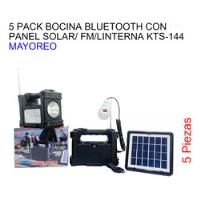 5 Pack Bocina Bluetooth Con Panel Solar/ Fm/linterna Kts-144 segunda mano   México 