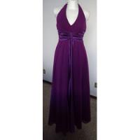 Vestido Largo Halter Color Purpura Talla 4  Vt296 segunda mano   México 