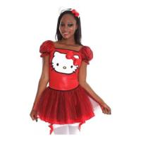 Sexy Vestido Disfraz Hello Kitty Rojo Mini Crinolina Body, usado segunda mano   México 