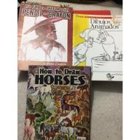 Tres Libros Como Dibujar Caricatura, Rostros Y Caballos. segunda mano   México 