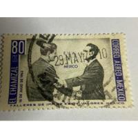 Sello Postal De Mexico 1963 El Chamizal, usado segunda mano   México 
