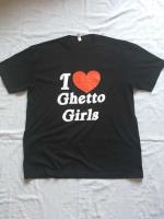 Playera Americana 100% Algodón I Love Ghetto Girls Talla L segunda mano   México 