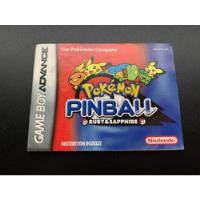 Pokemon Pinball: Ruby & Sapphire Game Boy Advance Manual, usado segunda mano   México 
