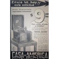 Cartel Vintage Gramofonos Concertola Superfonica 1929 /182, usado segunda mano   México 