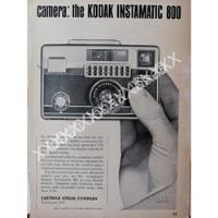 Cartel Retro Camaras Kodak Instamatic 800 1970s /544 segunda mano   México 