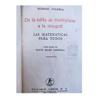 Libro De La Tabla De Multiplicar A La Integral 159m6 segunda mano   México 