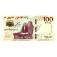 Billete México 100 Pesos Centenario De La Constitución A Y, usado segunda mano   México 