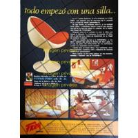 Cartel Publicitario Retro, Sillas Pop. Vitro Fibras S.a. 70s, usado segunda mano   México 