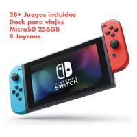 Nintendo Switch, 4 Joycons, Dock De Viaje, 28+ Juegos, 256gb, usado segunda mano   México 