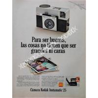 Cartel Camaras Fotograficas Kodak Instamatic 25 1968 588, usado segunda mano   México 