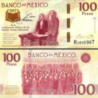 1 Billete De 100 Pesos Constitución 1917 Totalmente Nuevo, usado segunda mano   México 