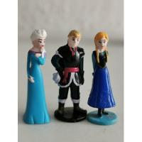 Tres Mini Figuras Frozen Elsa Ana Y Kristof Usados 4cm 94a, usado segunda mano   México 